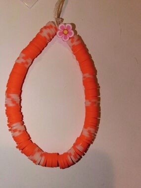 Orange Flower Bead Bracelet - Brand